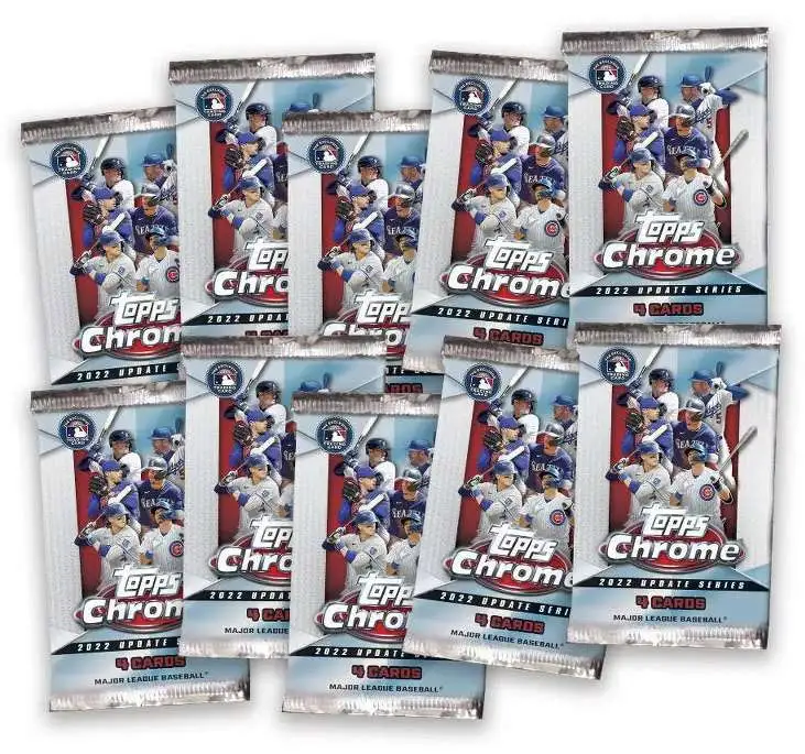 MLB 2022 Chrome Update Series Baseball Trading Card MEGA Box 10 Packs