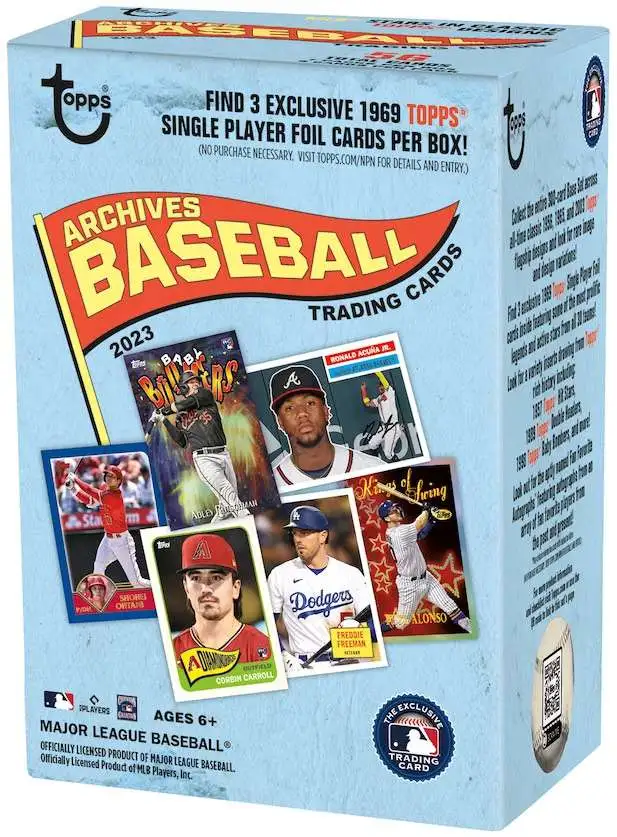 MLB Topps 2023 Archives Baseball Trading Card BLASTER Box 7 Packs - ToyWiz