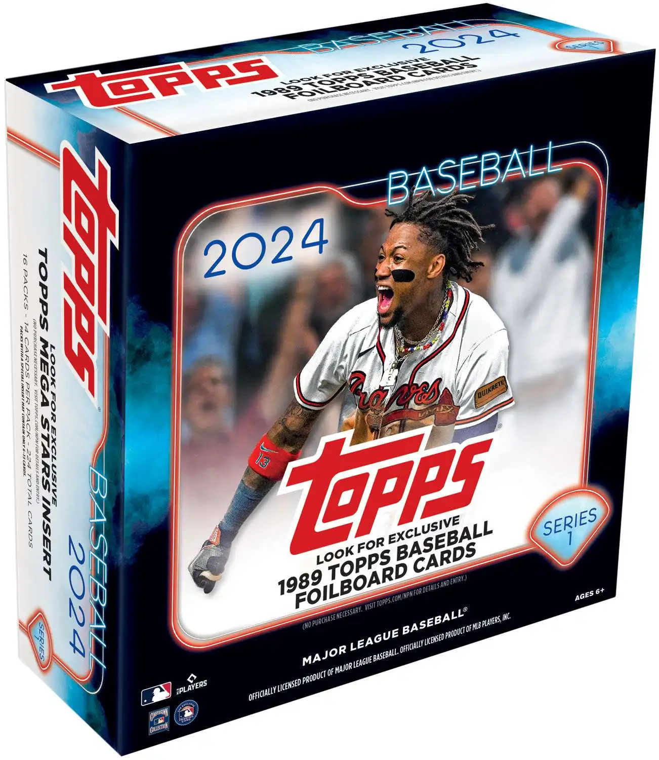 MLB Topps 2024 Series 1 Baseball Trading Card MONSTER Box [16 Packs, 1989  Foilboard Cards!]