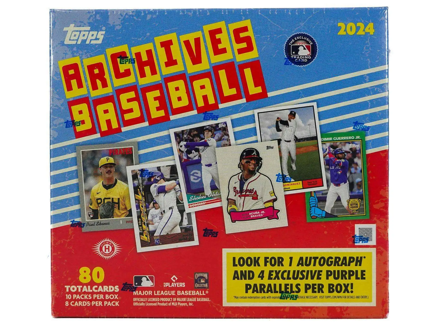 MLB Topps 2024 Archives Baseball Trading Card COLLECTOR Box [10 Packs]