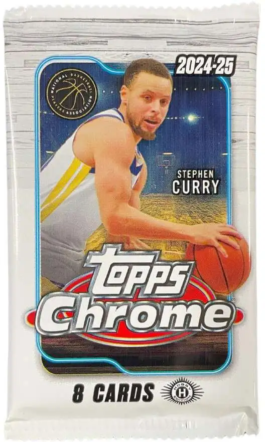 NBA Topps 2024-25 Chrome Basketball Trading Card HOBBY Pack [8 Cards]