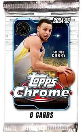 NBA Topps 2024-25 Chrome Basketball Trading Card MONSTER Pack [6 Cards]