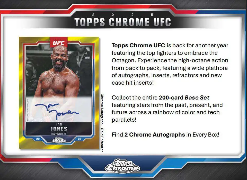 2025 Topps Chrome UFC Trading Card HOBBY Pack [8 Cards]