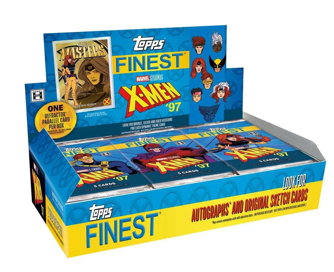 Marvel Topps 2025 Finest X-Men '97 Trading Card HOBBY Box [12 Packs]