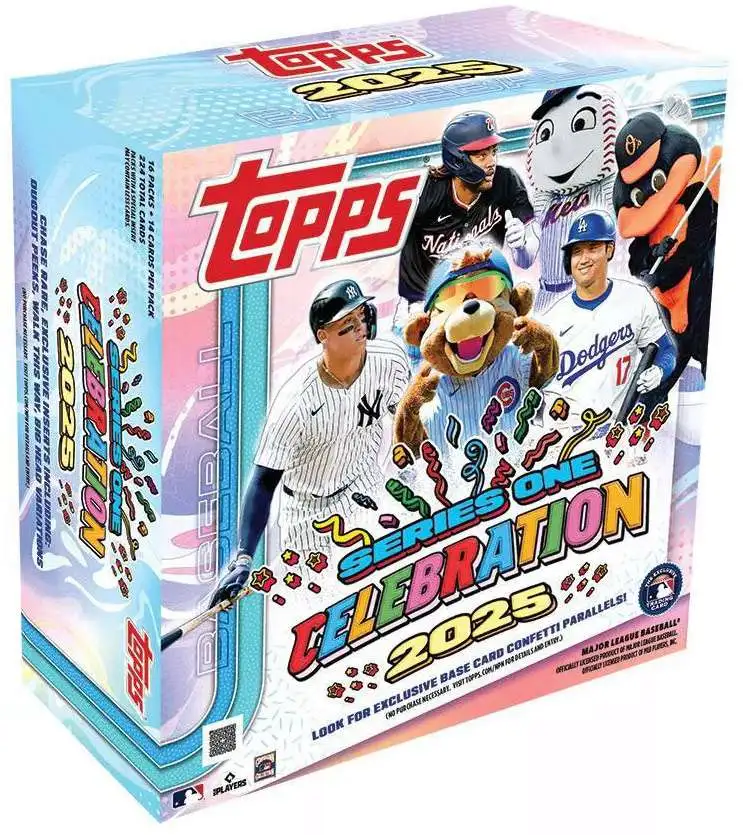 MLB Topps 2025 Series 1 Celebration Baseball Trading Card MEGA Box [16 Packs]