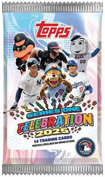 MLB Topps 2025 Series 1 Celebration Baseball Trading Card MEGA Pack [14 Cards]