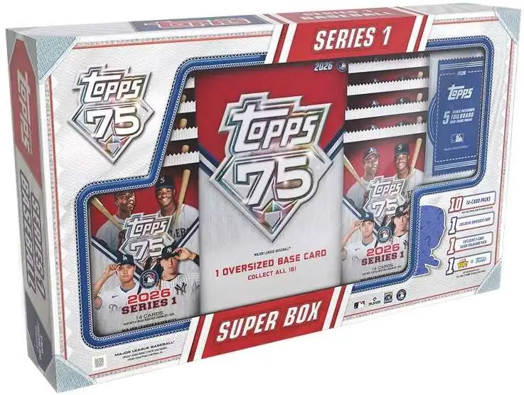 MLB Topps 2026 Series 1 Baseball Trading Card SUPER BOX 10 Packs