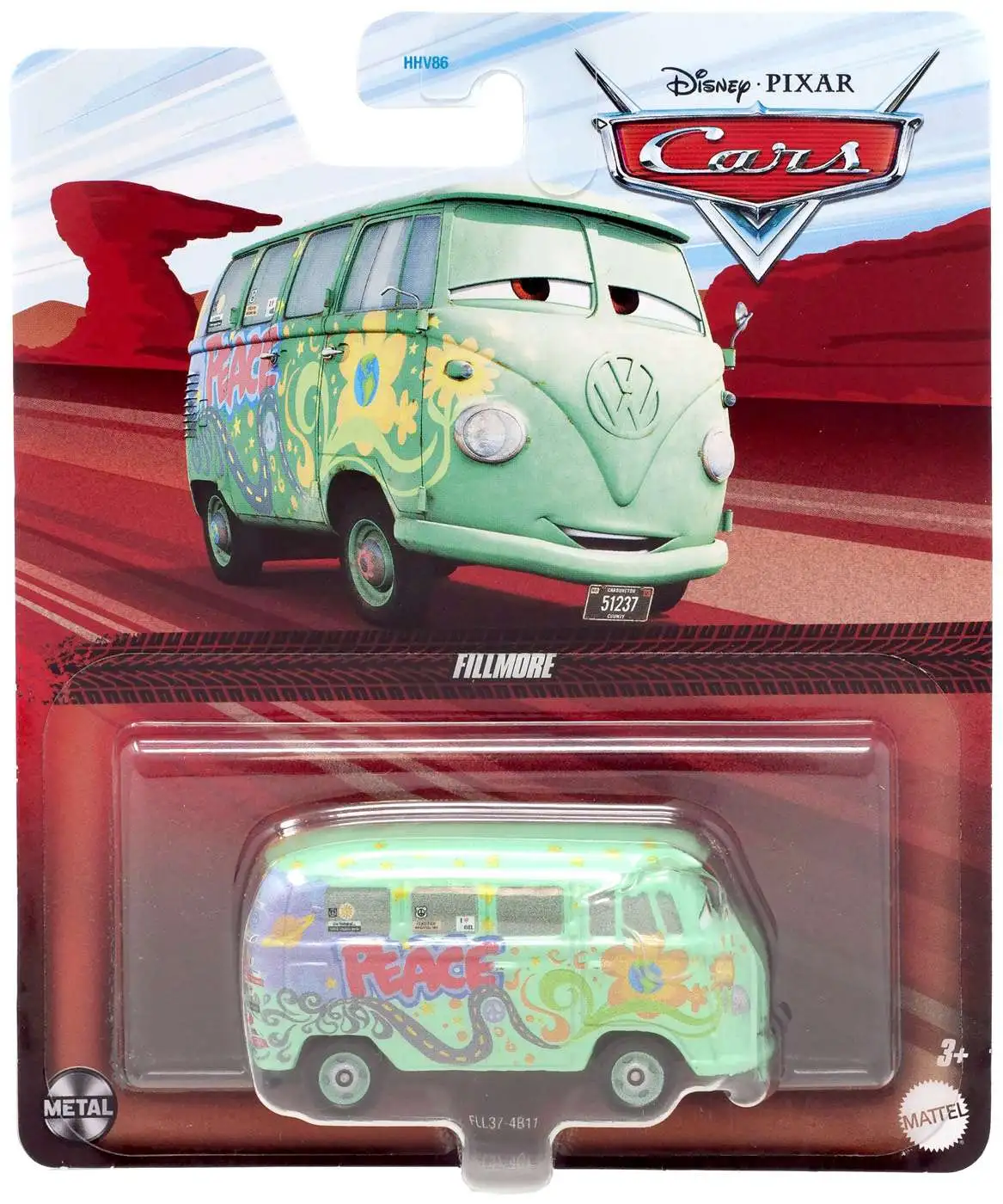 Disney Pixar Cars Cars 3 Metal Fillmore 155 Diecast Car Mattel Toys ...