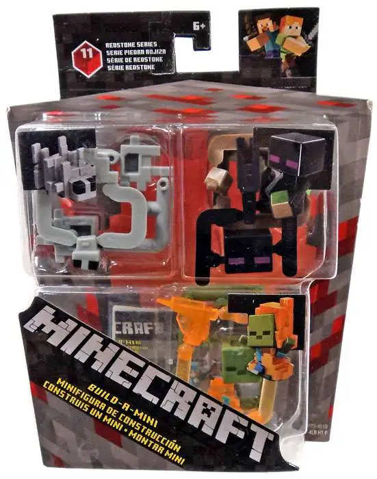 Minecraft Mini-figure Zombie In Flames Used w/o Original Box 