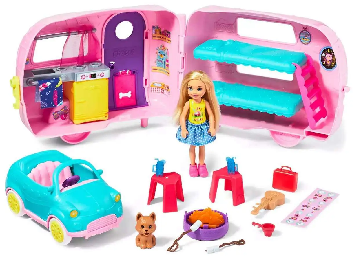 Barbie Chelsea Camper Playset Toys - ToyWiz