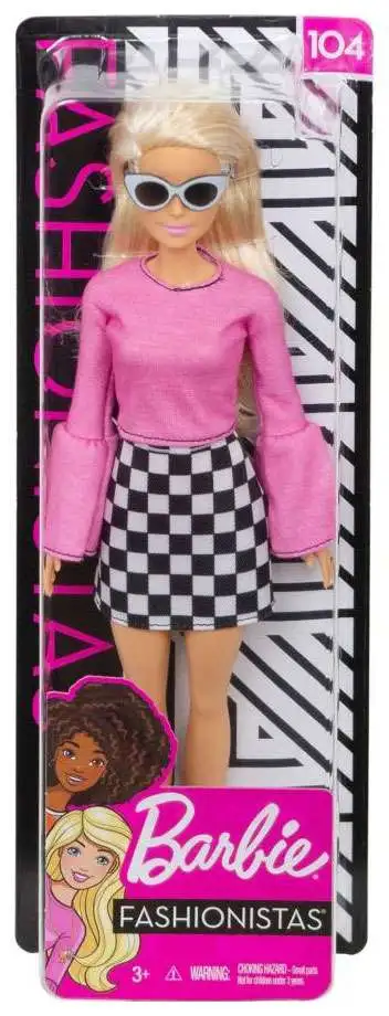 Barbie Barbie 13.25 Doll 104 Blonde Checkered Skirt Mattel ToyWiz