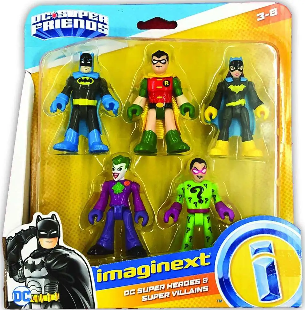 Fisher Price DC Super Friends Imaginext Batman, Robin, Batgirl, Joker  Riddler 3 Figure 5-Pack - ToyWiz
