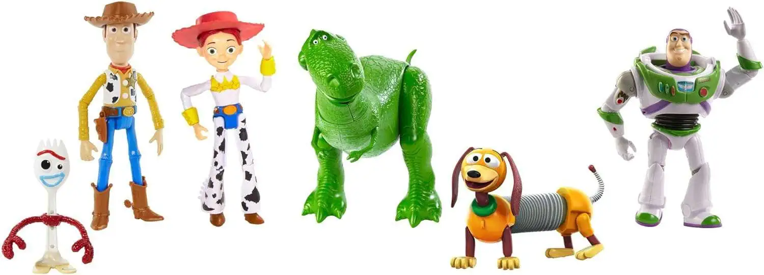 Disney / Pixar Toy Story 4 RV Friends Woody, Buzz, Jessie, Forky, Slinky Dog & Rex Exclusive Action Figure 6-Pack [Loose]