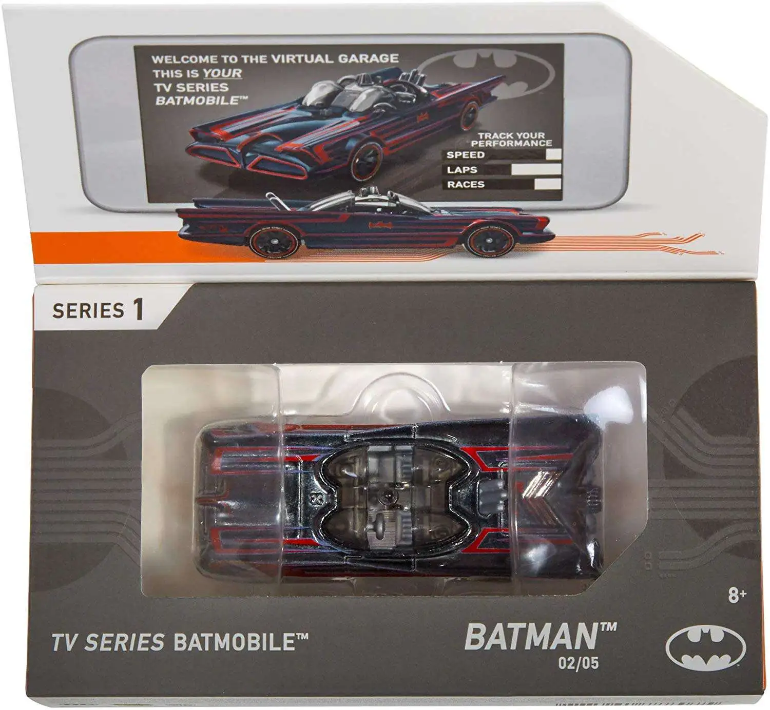Hot Wheels Die-cast Metal The Bat Batman Vehicle W/ Stand Package Slight Damaged 