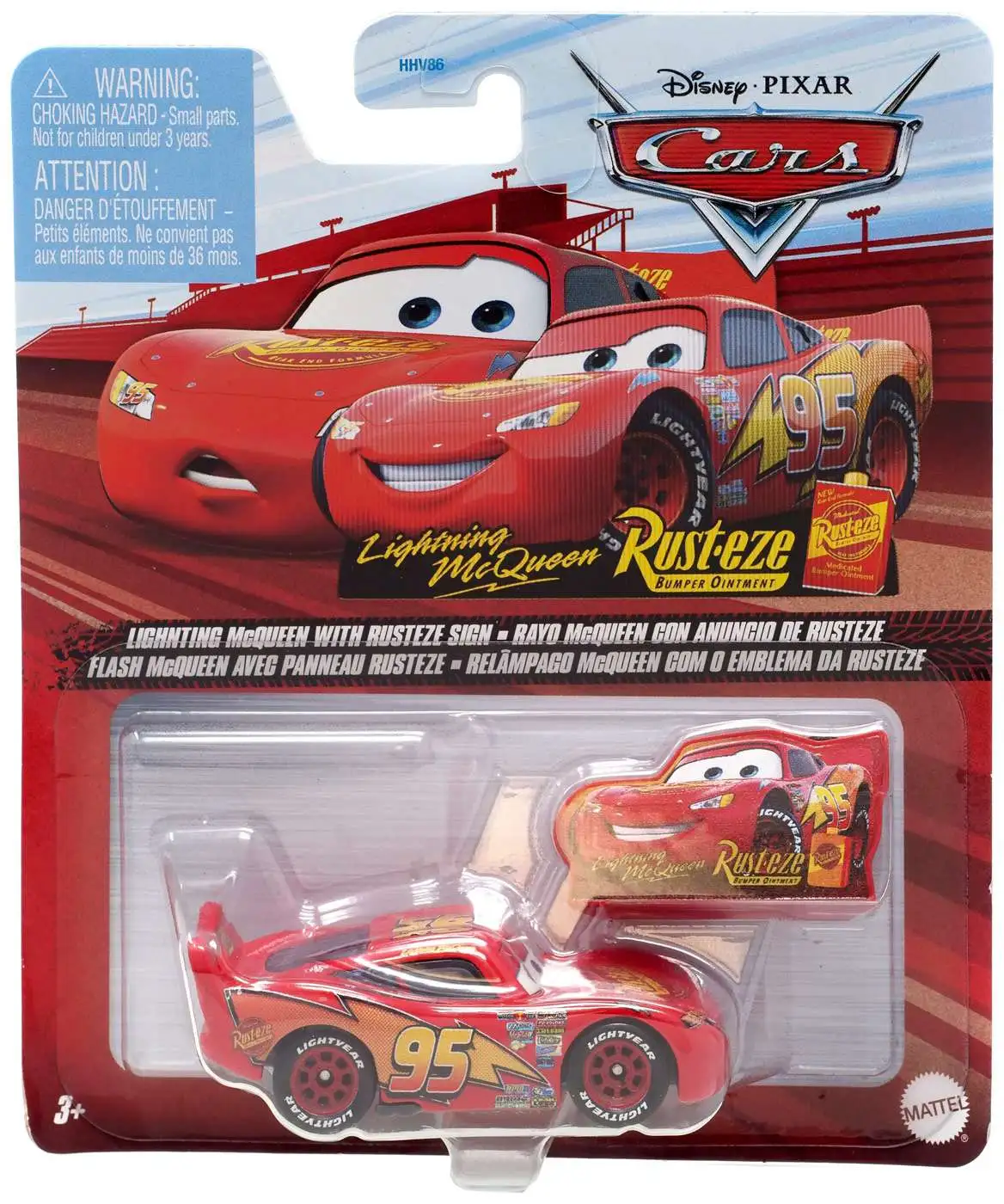Coche Cars Rayo McQueen Rusteze Metal Mattel Disney - Marbisa