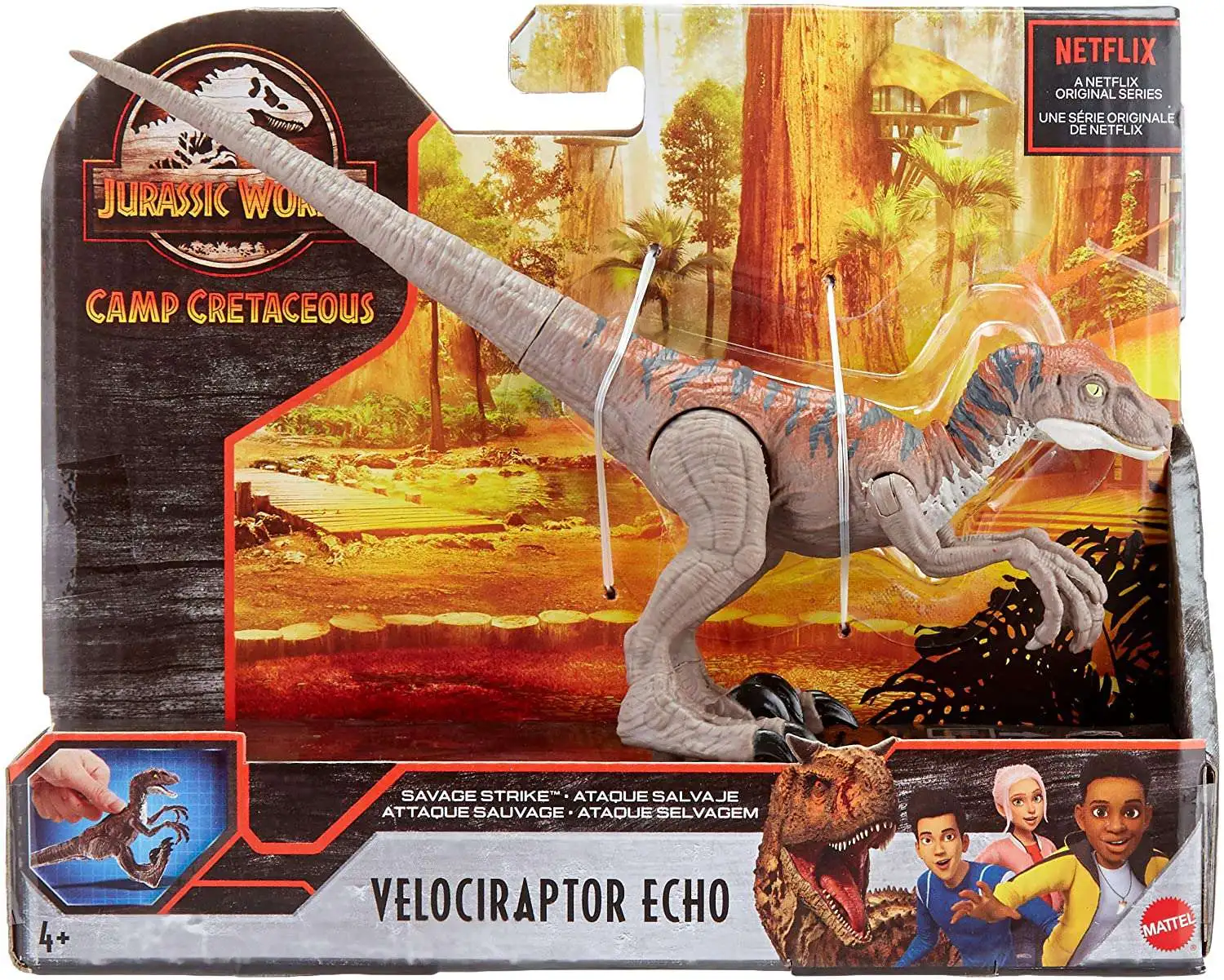 Jurassic World Camp Cretaceous Velociraptor Echo Action Figure Savage  Strike Mattel - ToyWiz