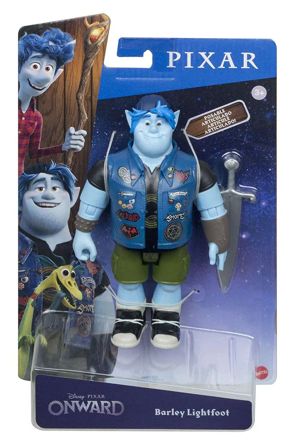 Disney Pixar Onward Ian Lightfoot  Action Figure w/ Blazey 2019 Posable 