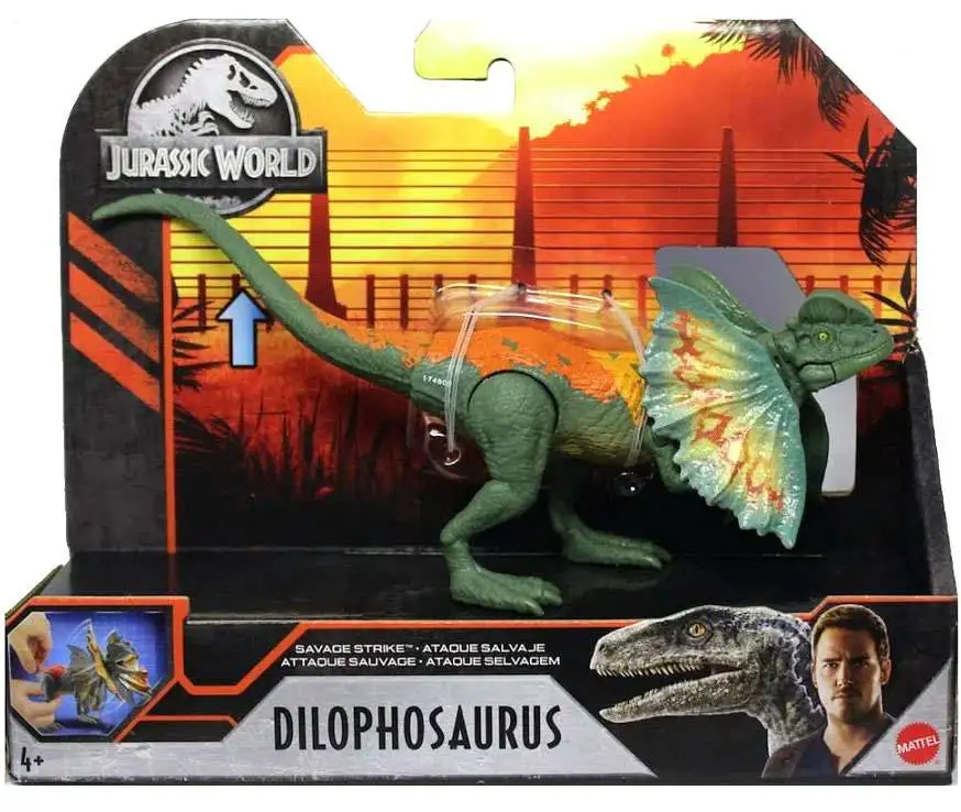 Jurassic World DILOPHOSAURUS Savage Strike Action Figure PlaySet Mattel 