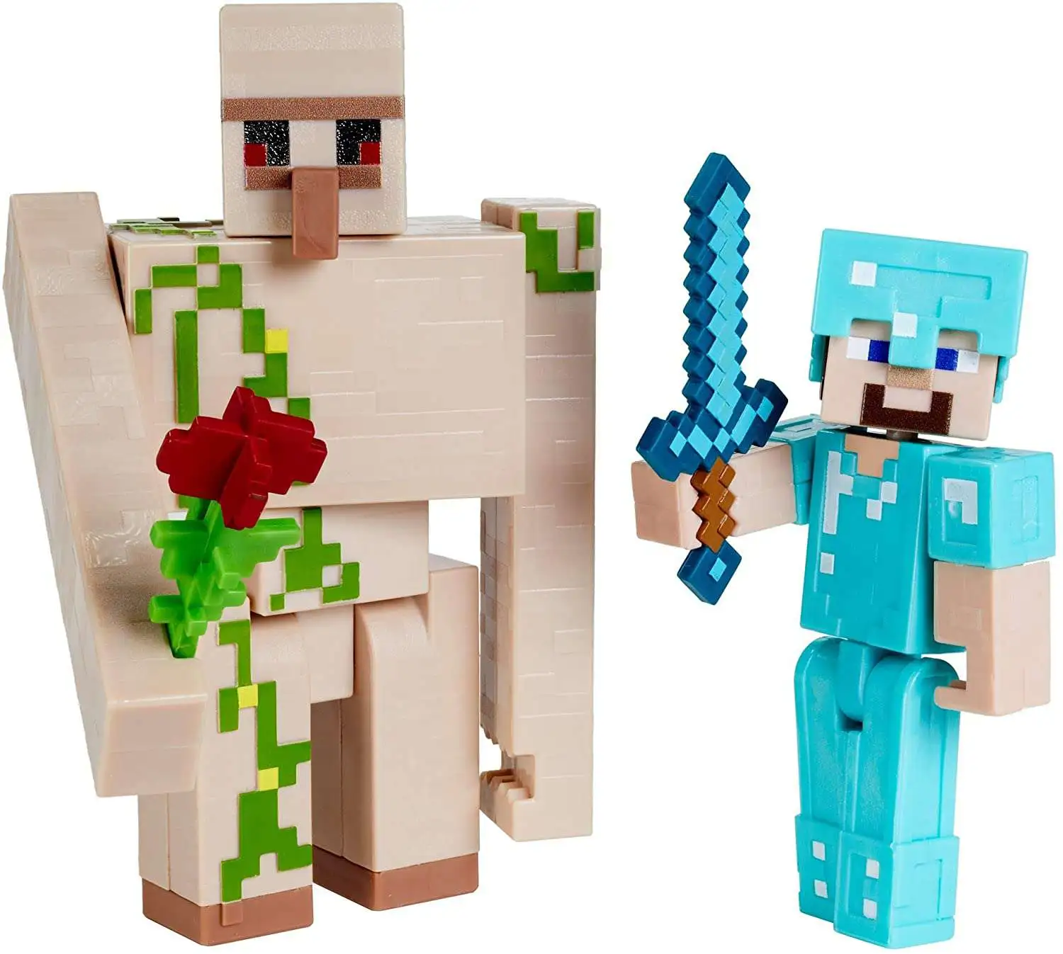 Boneco Minecraft Steve E Iron Golem (6+anos) Mattel - Alves Baby