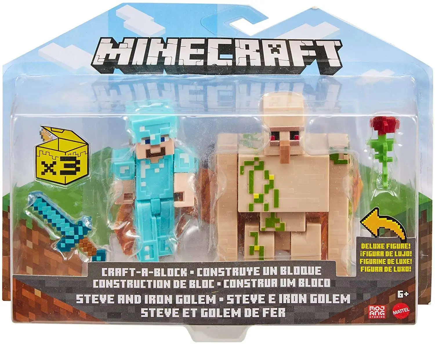 Minecraft Moobloom Craft-a-block Action Figure Mojang Mattel for sale online 