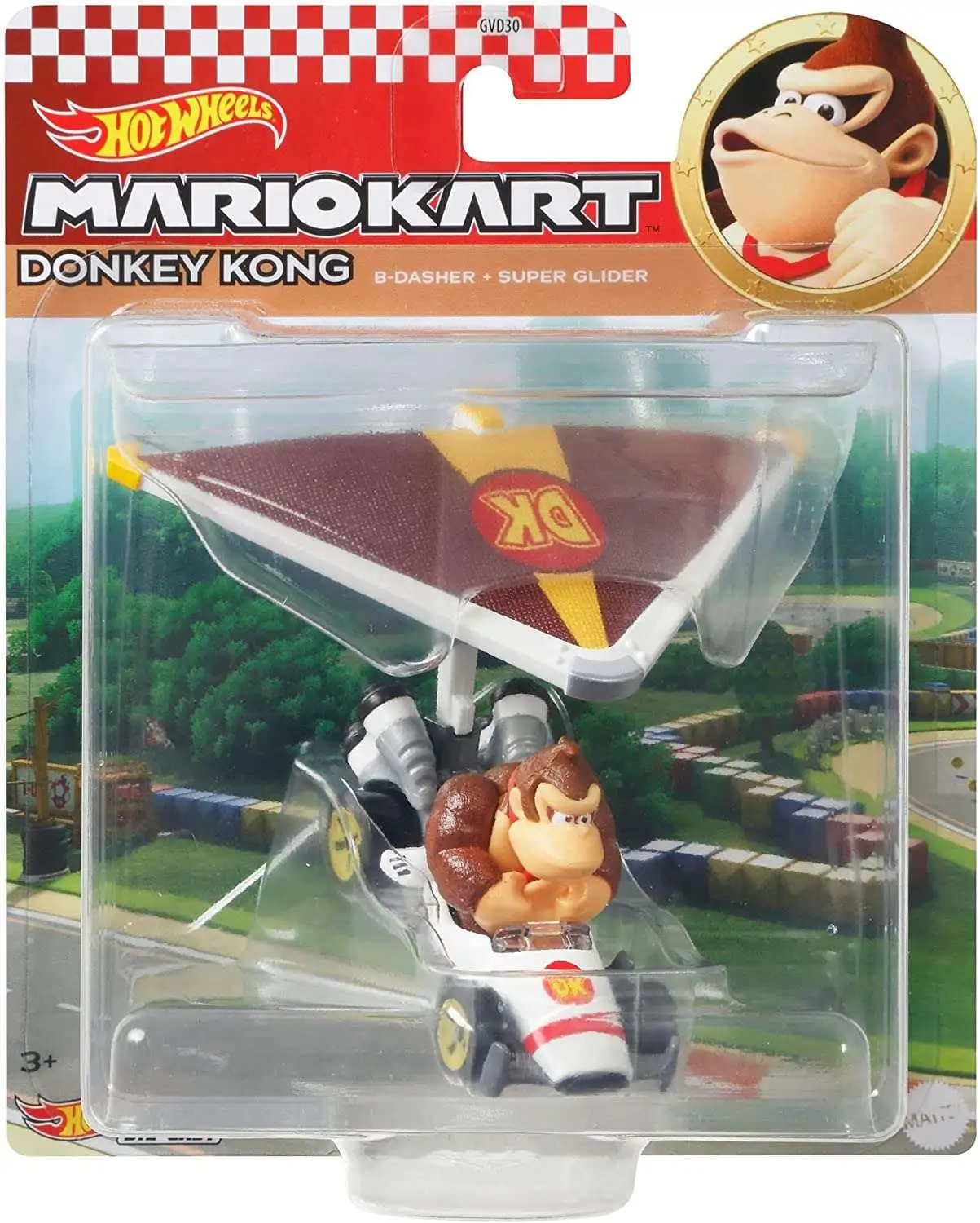 Hot Wheels Mario Kart Glider Donkey Kong Diecast Car [B-Dasher + Super Gilder]