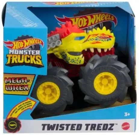 Hot Wheels Monster Trucks Twisted Tredz Mega-Wrex Vehicle [Yellow]