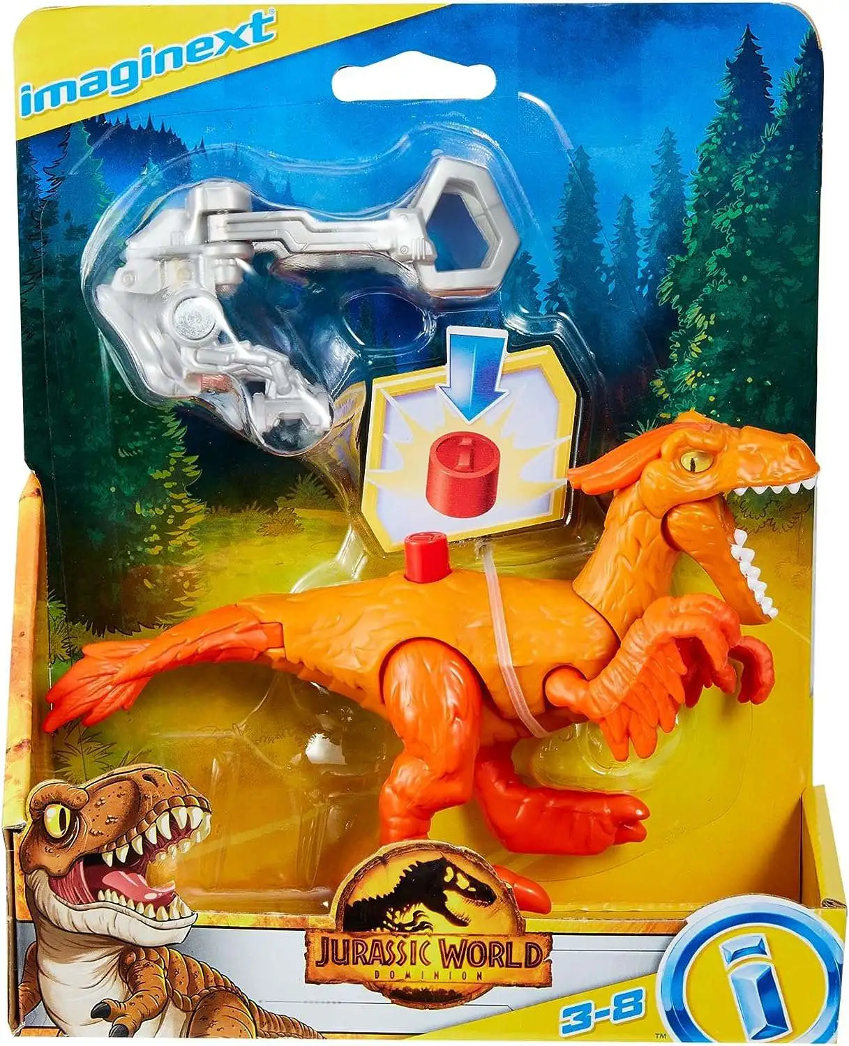 Fisher Price Jurassic World Imaginext Dominion Pyroraptor Figure Set ToyWiz