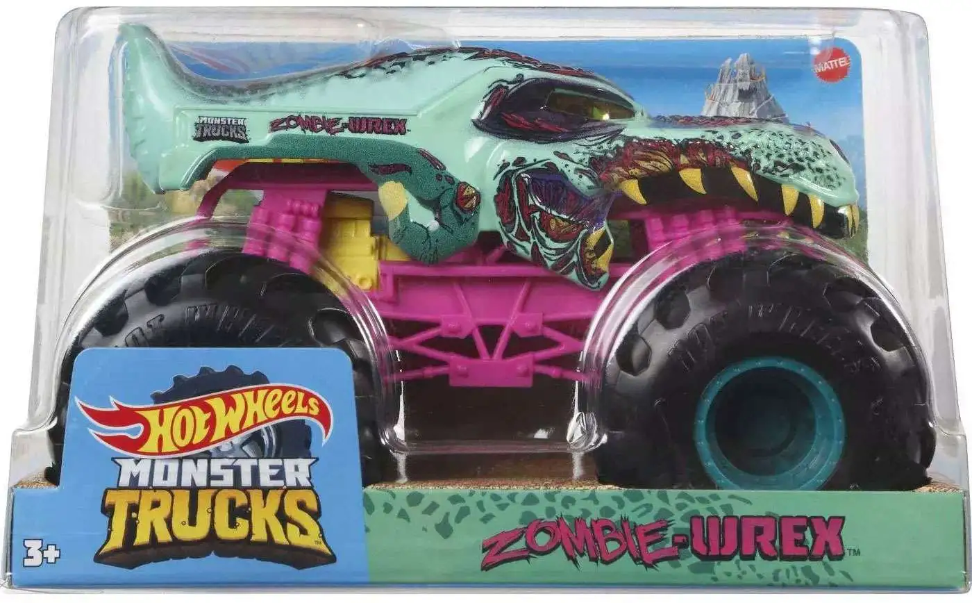 Hot Wheels Monster Trucks Zombie Wrex Diecast Car 2-Pack – Square Imports