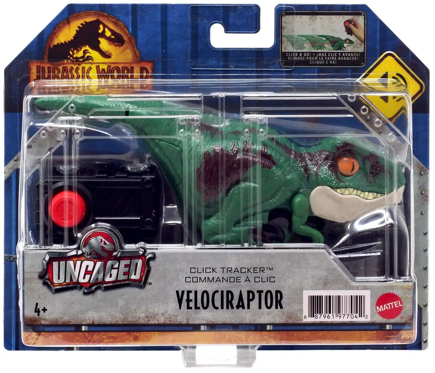 Jurassic World Dominion Uncaged Velociraptor Action Figure [Click Tracker, Green]