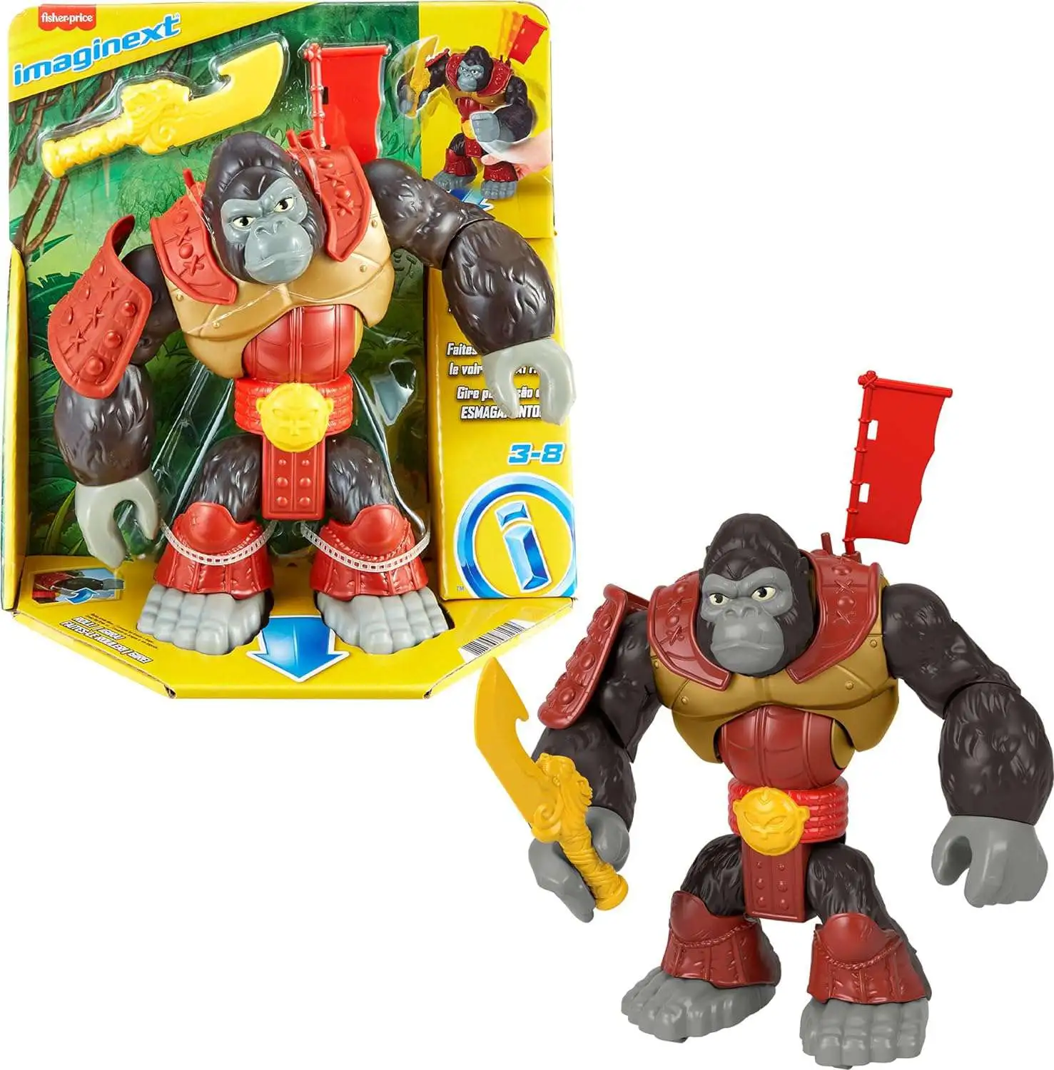 Fisher Price Imaginext Silverback Gorilla Smash Exclusive 8-Inch Figure