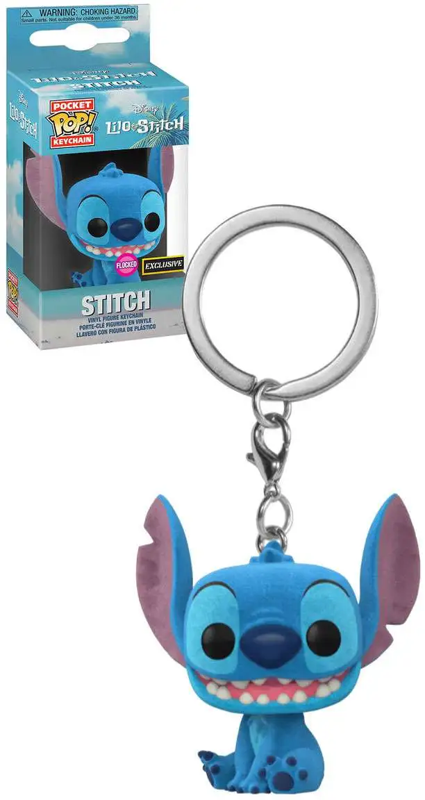 Funko Disney Lilo Stitch Pocket POP Stitch Keychain Flocked - ToyWiz