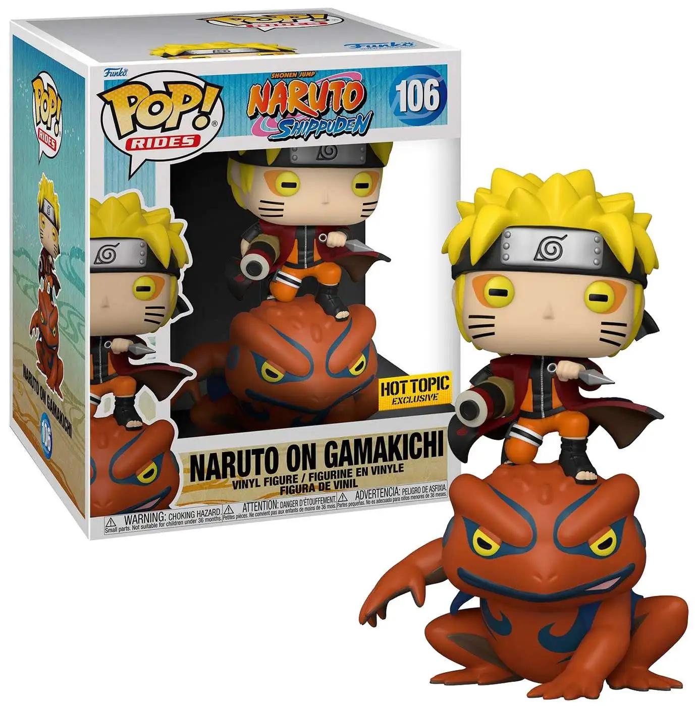 Funko Naruto POP Ride Naruto On Gamakichi Exclusive 6 Vinyl Figure - ToyWiz