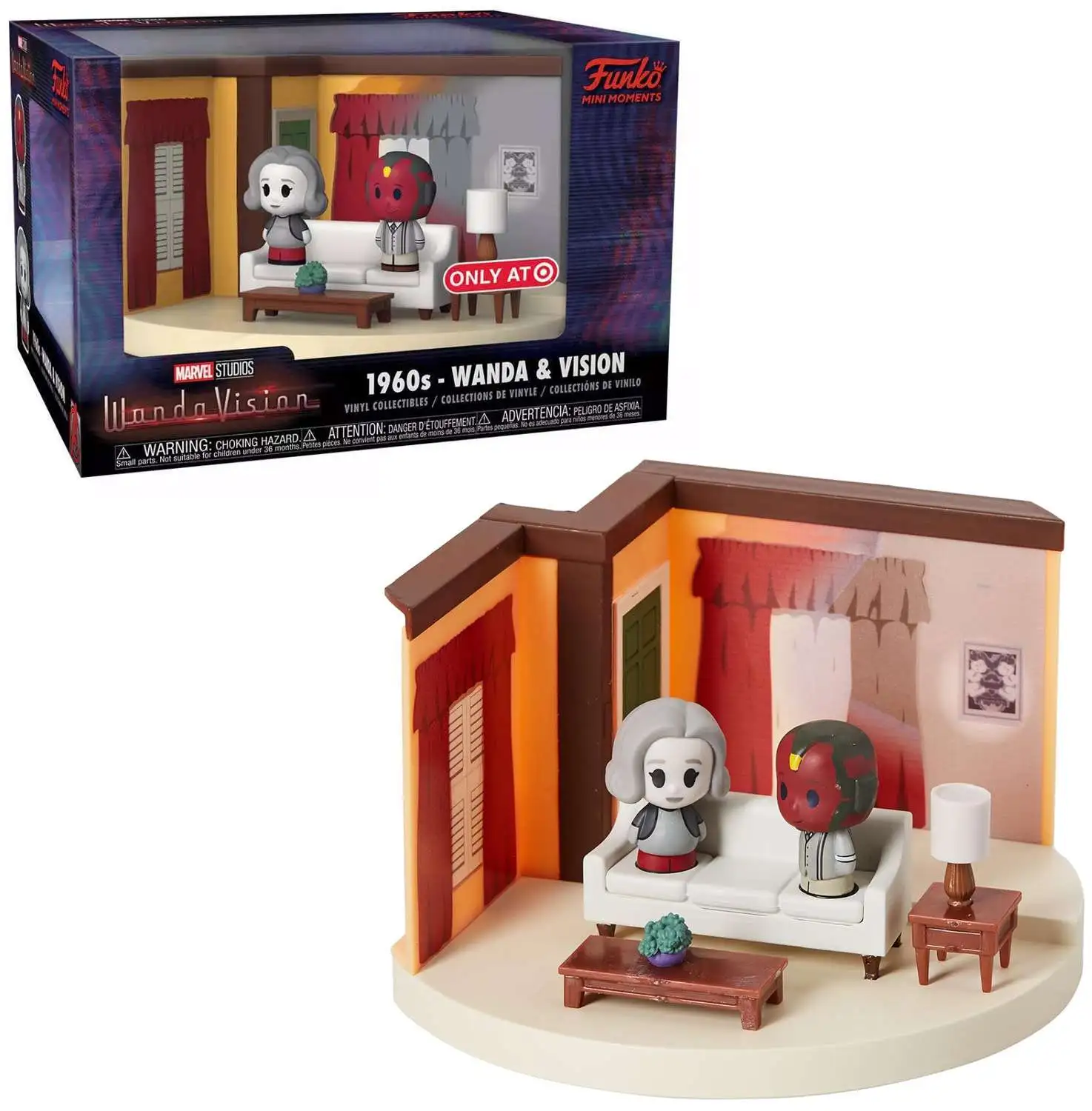 Funko Marvel WandaVision Mini Moments 1960's Wanda & Vision Exclusive Vinyl Figure