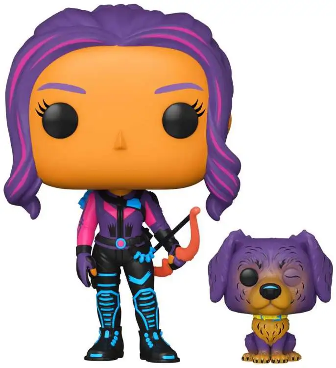 Funko Marvel Hawkeye POP! Television Kate Bishop with Lucky the Pizza Dog Exclusive Vinyl Figure #1212 [Blacklight]