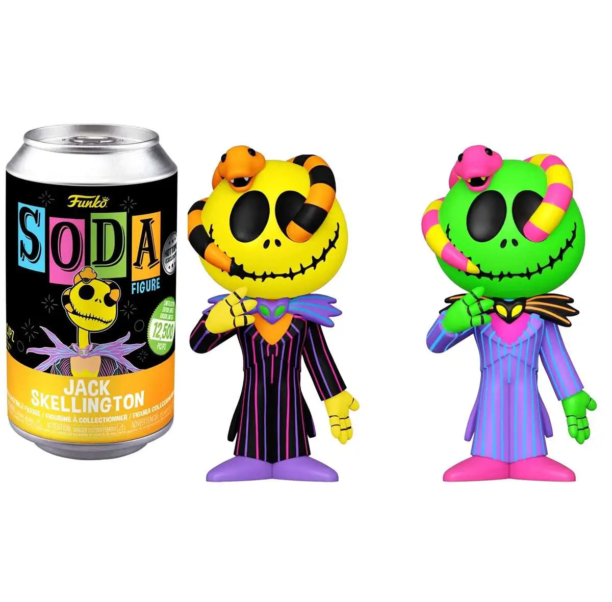 Funko The Nightmare Before Christmas Vinyl Soda Jack Skellington Exclusive  Limited Edition of 12,500! Figure [Blacklight, 1 RANDOM Figure, Look For