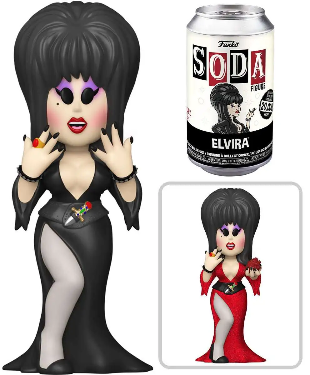 Funko Elvira, Mistress of The Dark Vinyl Soda Elvira Vinyl Figure [1 RANDOM Figure, Look For The Chase!]