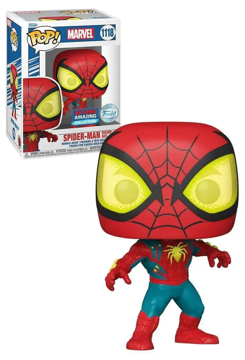 Funko Marvel Universe POP Marvel Spider-Man Oscorp Suit Vinyl Bobble ...