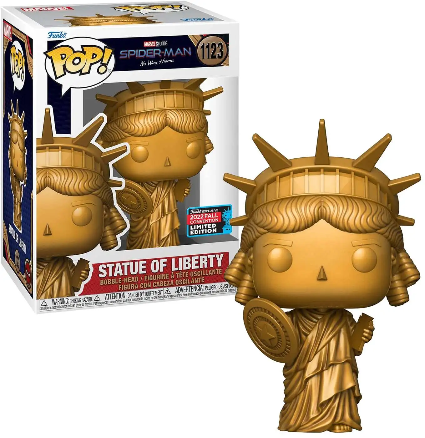 spider man no way home statue of liberty funko pop set