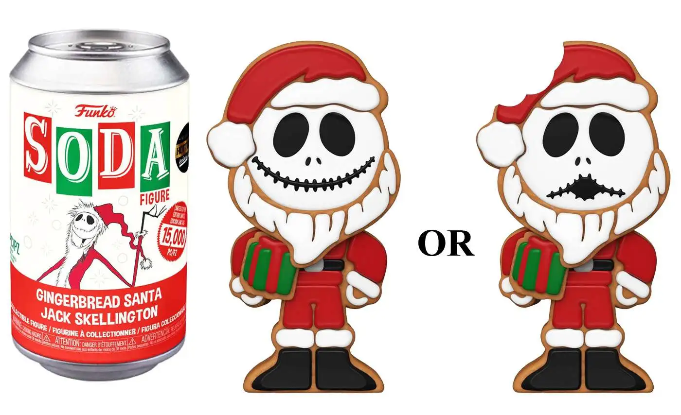 Funko The Nightmare Before Christmas Vinyl Soda Gingerbread Jack Skellington Figure [1 RANDOM Figure, Look For The Chase!]