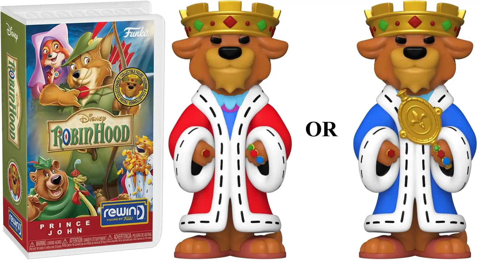 Funko Disney Robin Hood Rewind Prince John Vinyl Figure [1 RANDOM Figure, Look For The Chase!]