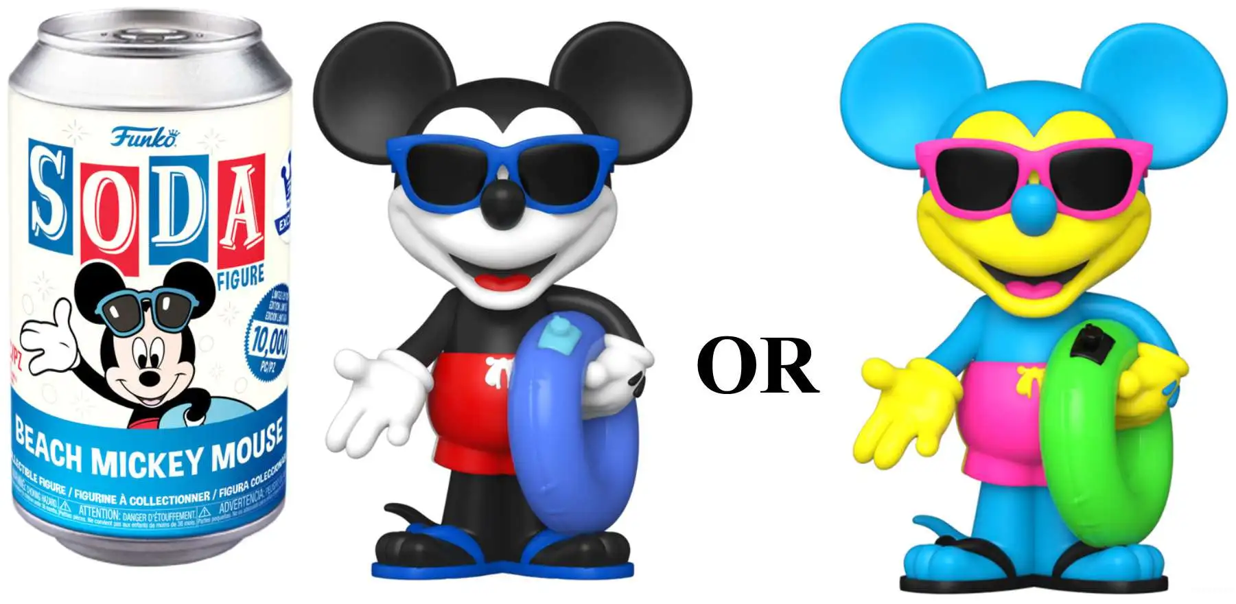 Funko Disney Vinyl Soda Beach Mickey Mouse Figure 1 RANDOM Figure, Look ...