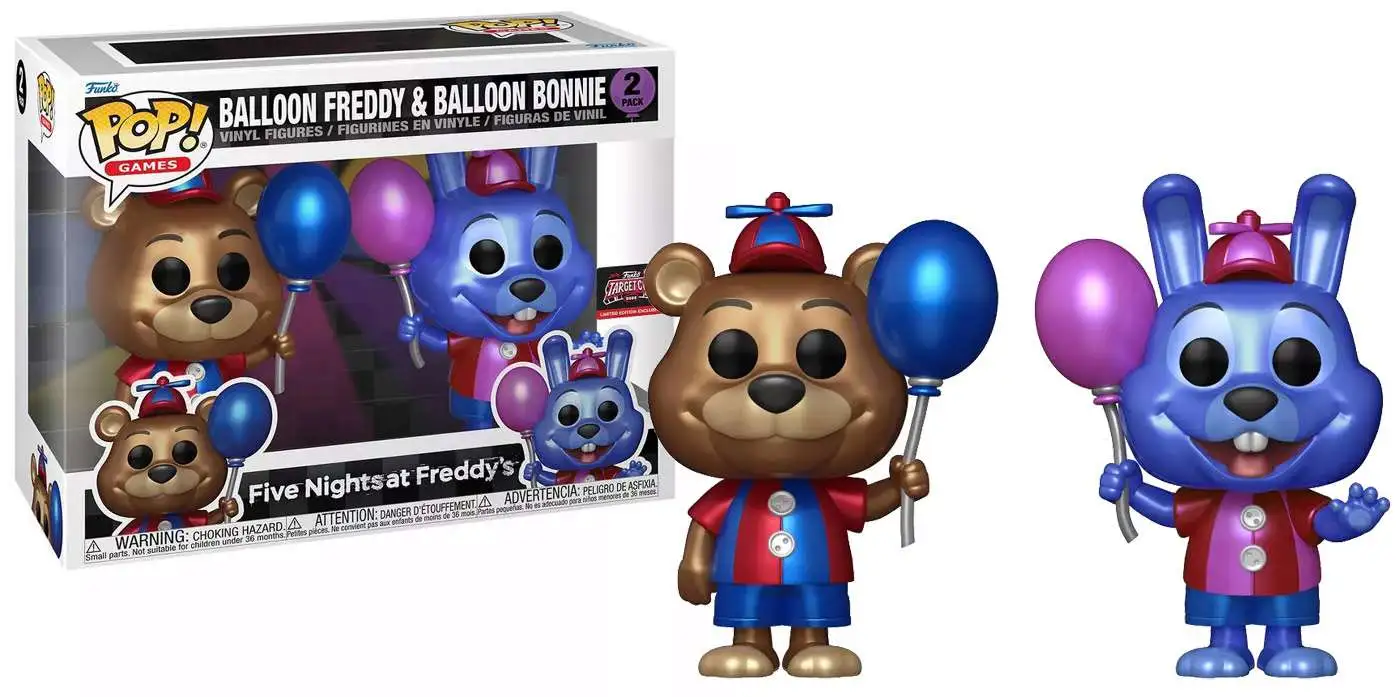Funko Five Nights at Freddys POP Games Balloon Freddy Balloon Bonnie Vinyl  Figure 2-Pack - ToyWiz