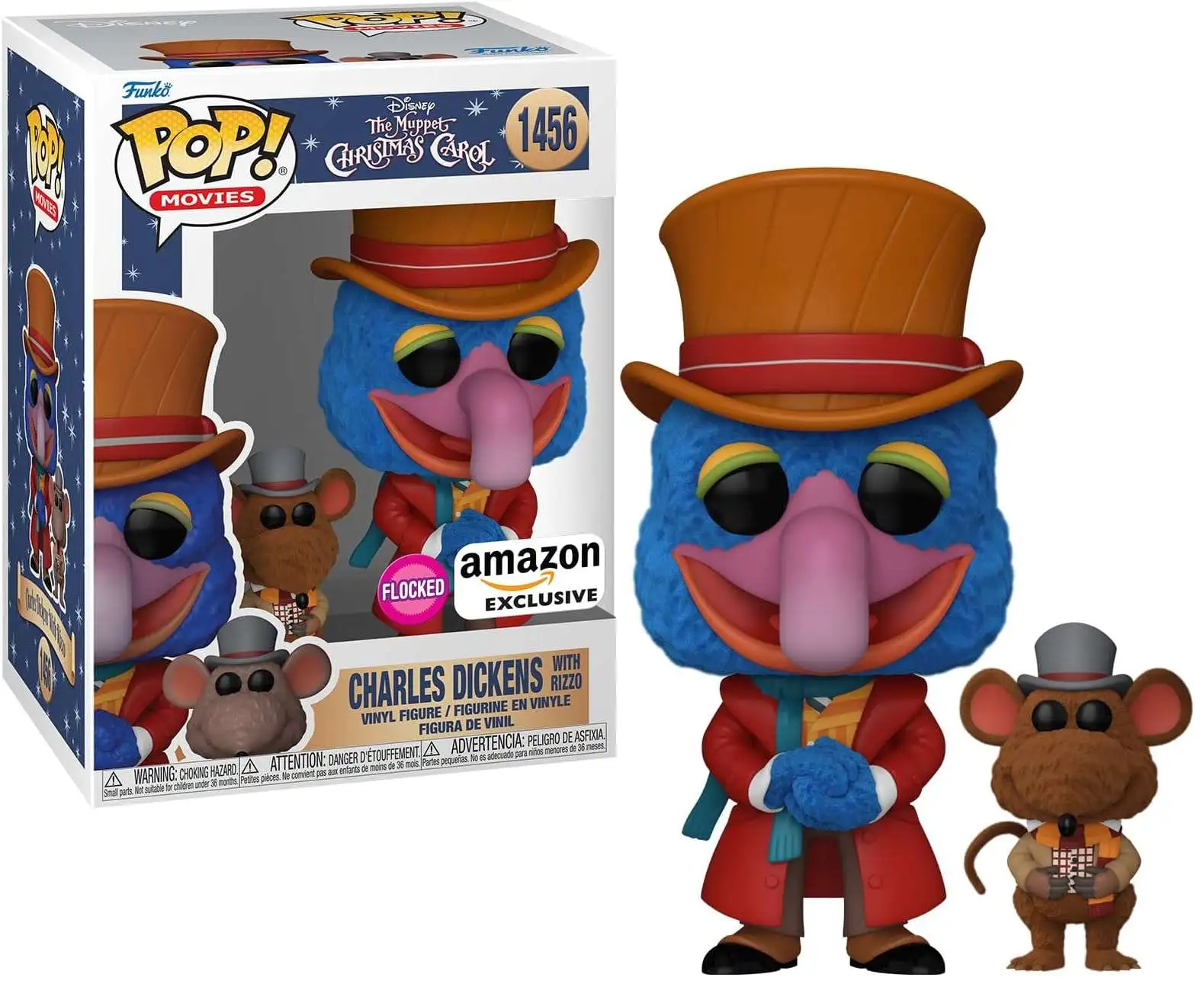 Funko The Muppets Christmas Carol POP! Movies Charles Dickens Exclusive Vinyl Figure [with Rizzo, Flocked]