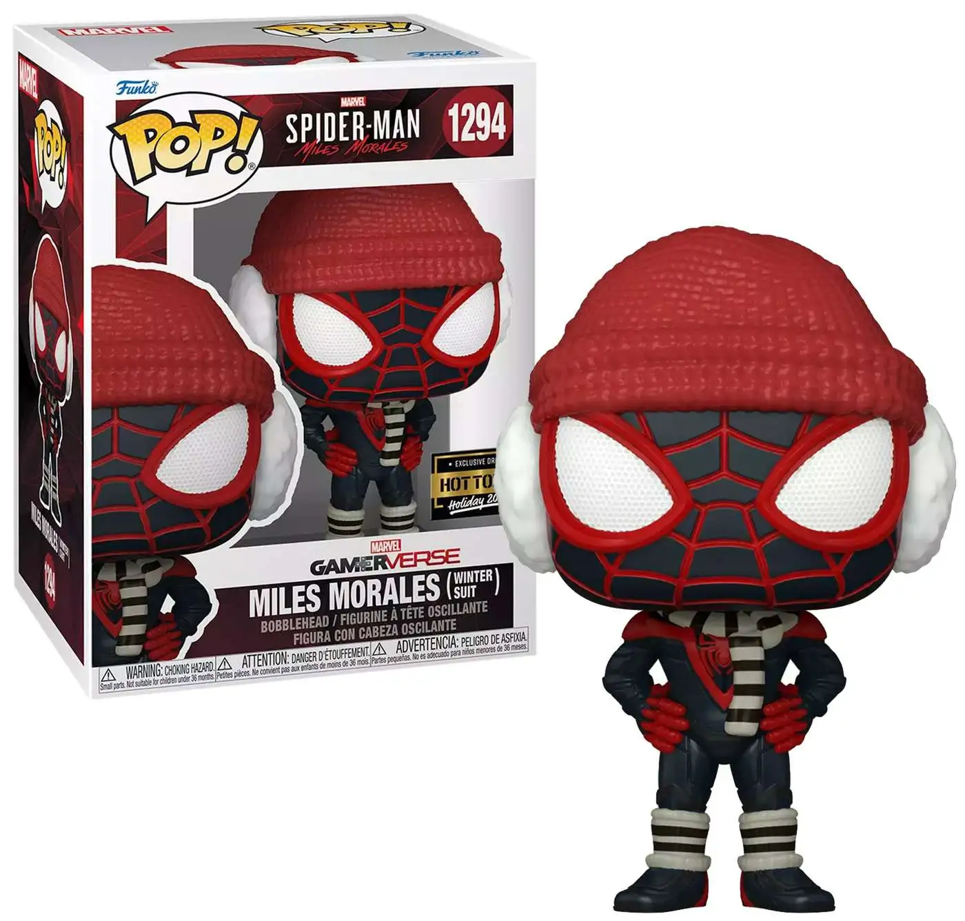 Funko POP! Marvel Miles Morales Exclusive Vinyl Bobble Head [Winter Suit, Holiday]