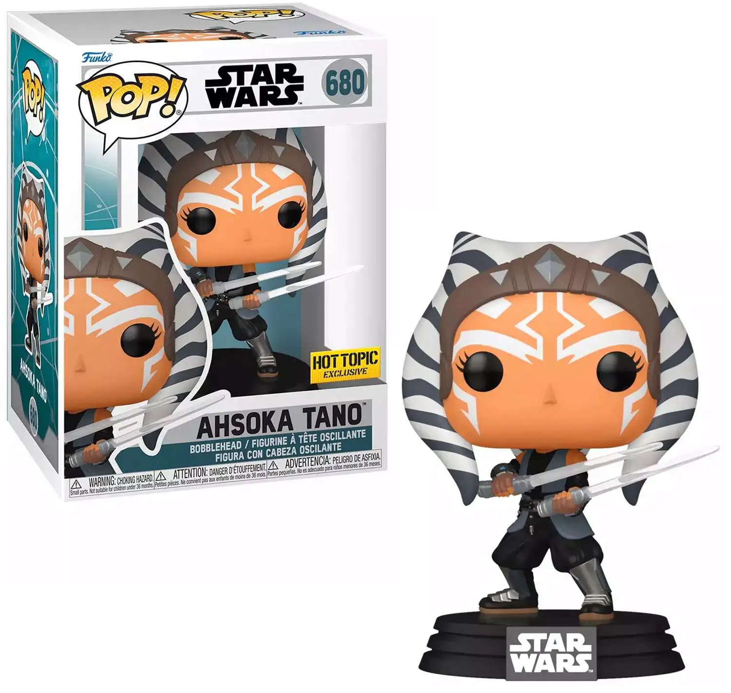 Funko Star Wars Ahsoka POP Vinyl Ahsoka Tano Exclusive Vinyl Figure 680 Dual Lightsabers ToyWiz