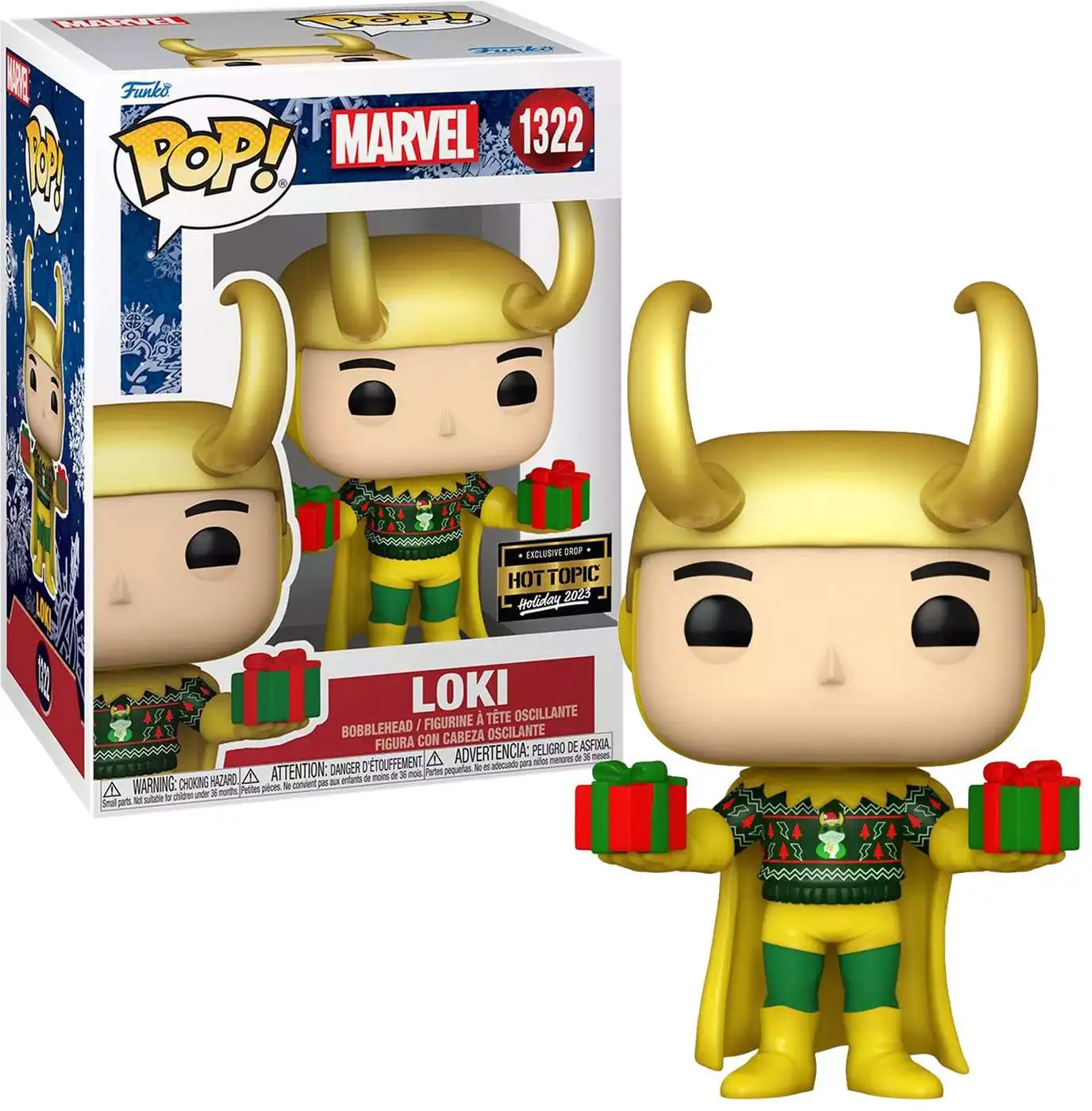 Funko Marvel POP Marvel Loki Exclusive Vinyl Bobble Head 1322 Holiday -  ToyWiz