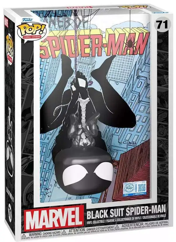 Funko Marvel POP! Comic Covers Black Suit Spider-Man Exclusive Vinyl Figure #71 [Damaged Package]