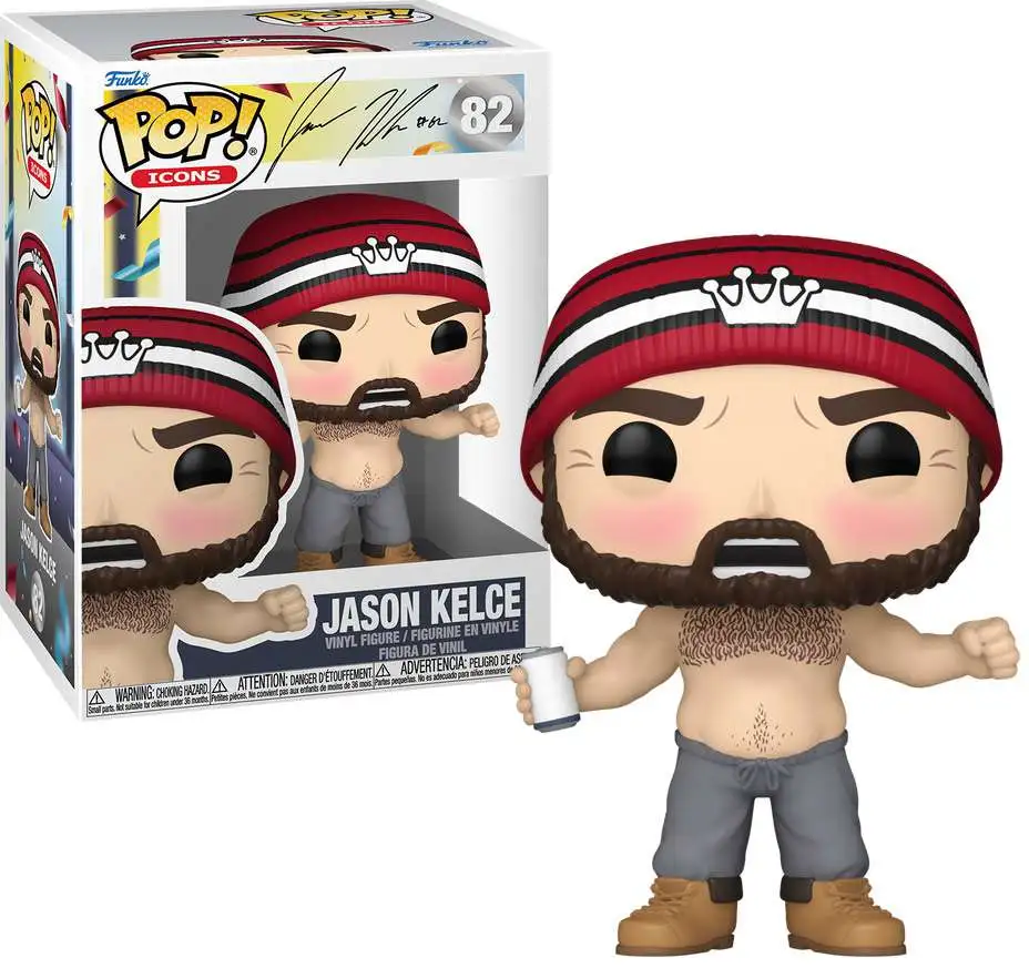 Funko NFL POP! Icons Jason Kelce Exclusive Vinyl Figure #82 [Shirtless]