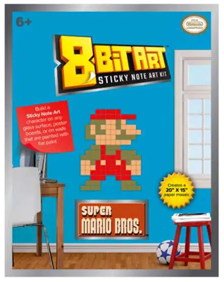 8-Bit Art 20" x 15" Mario Sticky Note Art Kit [Standing]