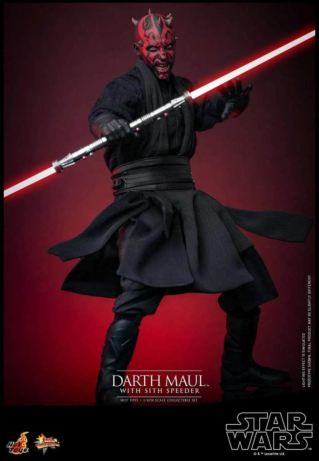 KUBRICK スター・ウォーズ DARTH MAUL with SITH SPEEDER REISSUE Ver. ABS&PVC 塗装済みアクションフィギュア Star Wars Phantom Menace Movie Masterpiece Darth Maul with